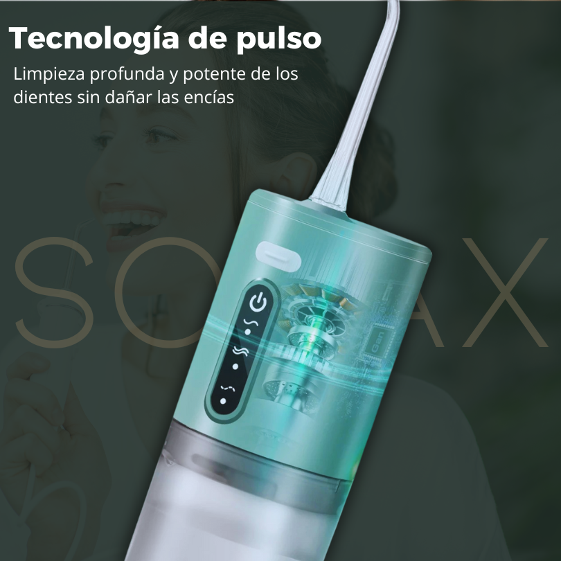 Pack Sorax 3 / Irrigador Dental Smile Jet Pro ➕ Tiras Blanqueadoras Dentales Hismile PAP